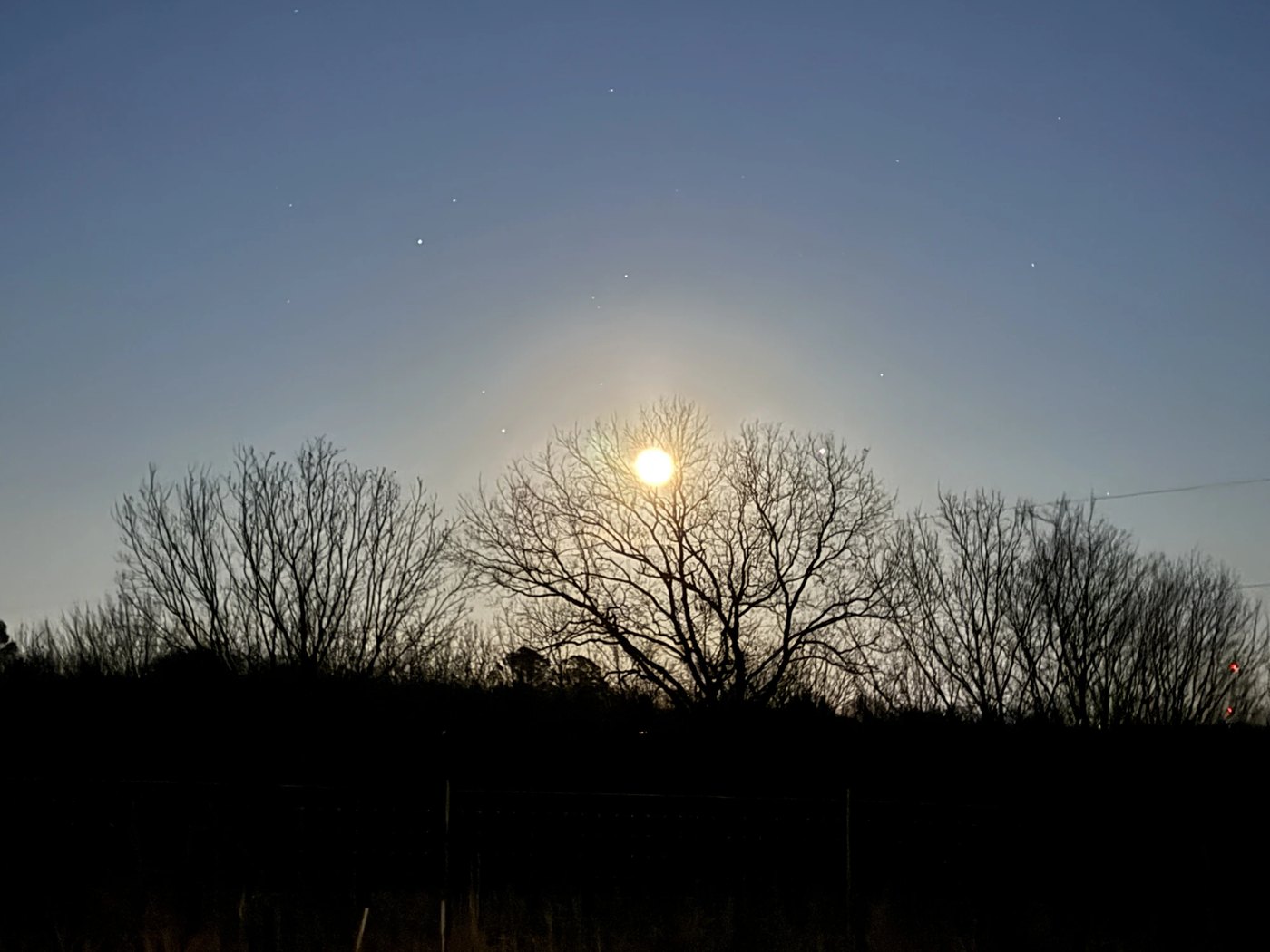 Moonrise over the ashram